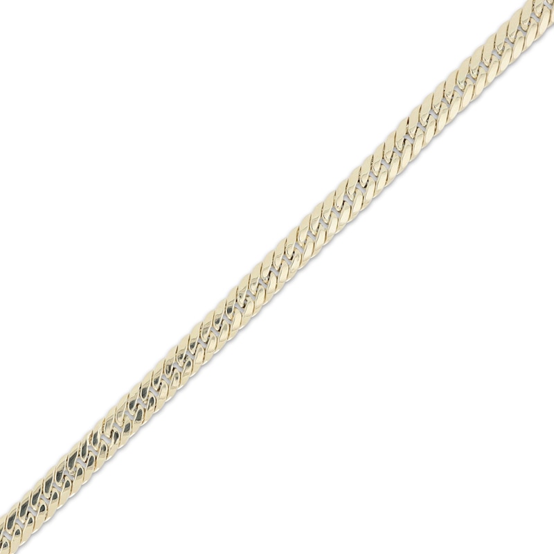 Main Image 2 of Cuban Curb Chain Necklace Semi-Solid 10K Yellow Gold 18"