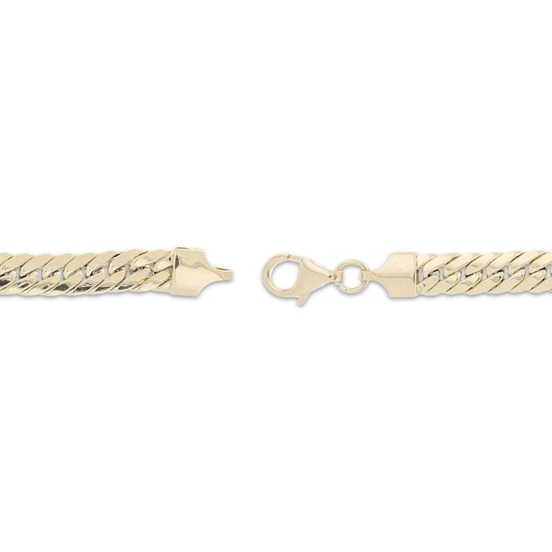 Main Image 3 of Cuban Curb Chain Necklace Semi-Solid 10K Yellow Gold 18"