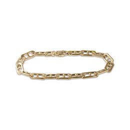 Mariner Chain Bracelet 7mm Hollow 10K Yellow Gold 8.5"