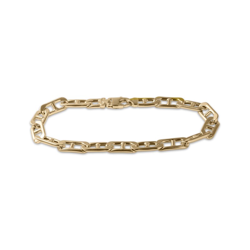 Main Image 1 of Mariner Chain Bracelet 7mm Hollow 10K Yellow Gold 8.5"