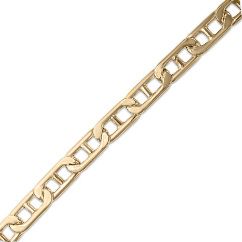 Main Image 2 of Mariner Chain Bracelet 7mm Hollow 10K Yellow Gold 8.5"