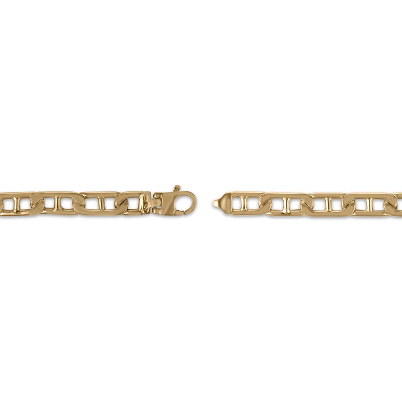 Main Image 3 of Mariner Chain Bracelet 7mm Hollow 10K Yellow Gold 8.5"