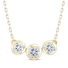 Thumbnail Image 1 of Memories, Moments, Magic Diamond Three-Stone Horizontal Necklace 1/2 ct tw 10K Yellow Gold 18.5"
