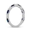 Thumbnail Image 2 of Neil Lane Marquise-Cut Natural Blue Sapphire & Diamond Anniversary Ring 1/6 ct tw 14K White Gold