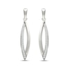 Thumbnail Image 2 of Diamond Marquise Dangle Earrings 1/6 ct tw Sterling Silver