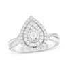 Thumbnail Image 1 of Adore Round-Cut Diamond Double Halo Engagement Ring 1/2 ct tw 10K White Gold