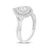 Thumbnail Image 2 of Adore Round-Cut Diamond Double Halo Engagement Ring 1/2 ct tw 10K White Gold