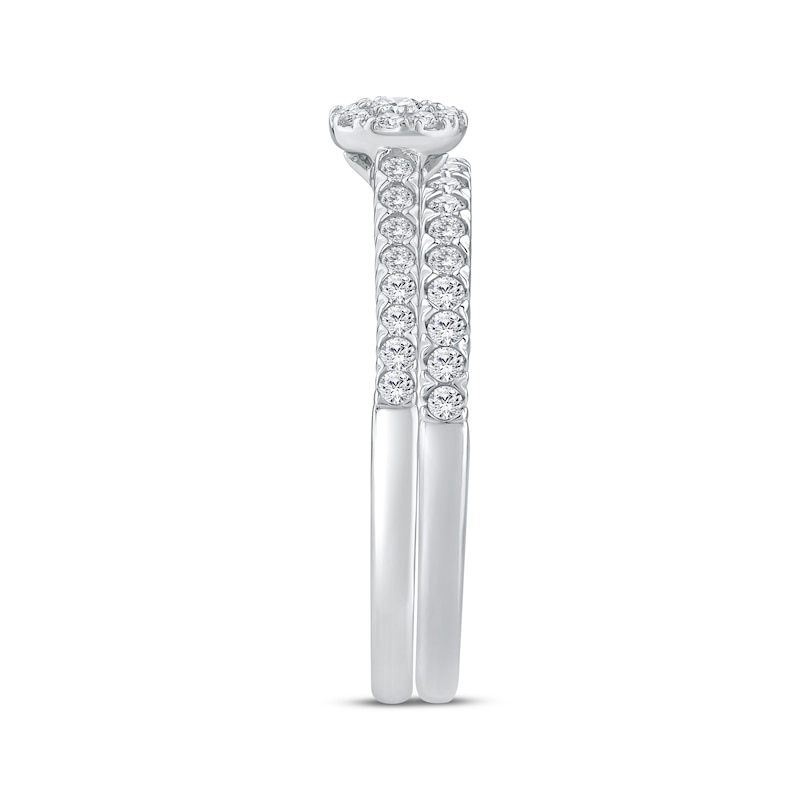 Main Image 2 of Adore Multi-Diamond Center Bridal Set 1/2 ct tw 10K White Gold