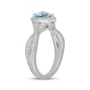 Thumbnail Image 2 of Neil Lane Heart-Shaped Aquamarine & Diamond Halo Engagement Ring 3/8 ct tw 14K White Gold