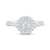 Thumbnail Image 3 of Adore Round-Cut Diamond Double Halo Engagement Ring 1/2 ct tw 10K White Gold