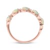 Thumbnail Image 3 of Pear-Shaped Natural Opal & Diamond Ring 1/15 ct tw 10K Rose Gold