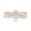 Thumbnail Image 3 of Adore Round-Cut Diamond Chevron Bridal Set 7/8 ct tw 14K Rose Gold