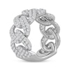 Thumbnail Image 2 of Men's Diamond Curb Chain Link Ring 2-1/2 ct tw 10K White Gold