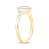Thumbnail Image 2 of Diamond Marquise Halo Promise Ring 1/4 ct tw 10K Yellow Gold