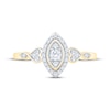 Thumbnail Image 3 of Diamond Marquise Halo Promise Ring 1/4 ct tw 10K Yellow Gold