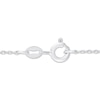 Thumbnail Image 3 of Diamond Flower Curved Bar Necklace 1/5 ct tw Sterling Silver & 10K Rose Gold 18"