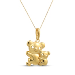 Koala & Baby Necklace 14K Yellow Gold 18"