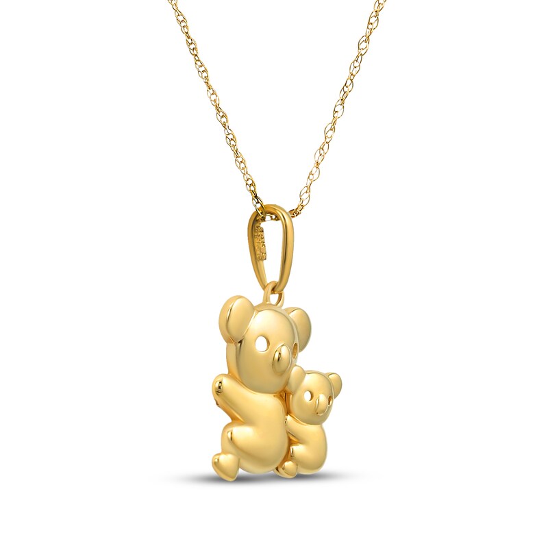 Main Image 2 of Koala & Baby Necklace 14K Yellow Gold 18"