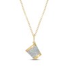 Thumbnail Image 1 of Diamond Shot Glass Necklace 1/20 ct tw 24K Yellow Gold Vermeil Sterling Silver 18"
