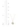 Thumbnail Image 2 of Diamond Shot Glass Necklace 1/20 ct tw 24K Yellow Gold Vermeil Sterling Silver 18"