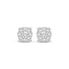 Thumbnail Image 2 of Diamond Circle Halo Stud Earrings 1-1/5 ct tw 10K White Gold