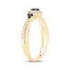 Thumbnail Image 2 of Black & White Diamond Ring 1/5 ct tw 10K Yellow Gold