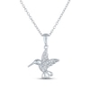 Thumbnail Image 2 of Diamond Accent Hummingbird Necklace Sterling Silver 18"