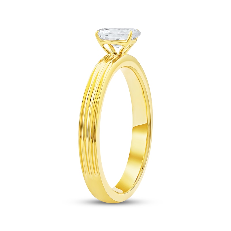 Main Image 2 of Adore Lab-Grown Diamonds Oval-Cut Solitaire Ring 1/2 ct tw 14K Yellow Gold (F/VS2)