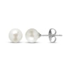 Thumbnail Image 3 of Cultured Pearl Dangle Hoop & Stud Earrings Set Sterling Silver