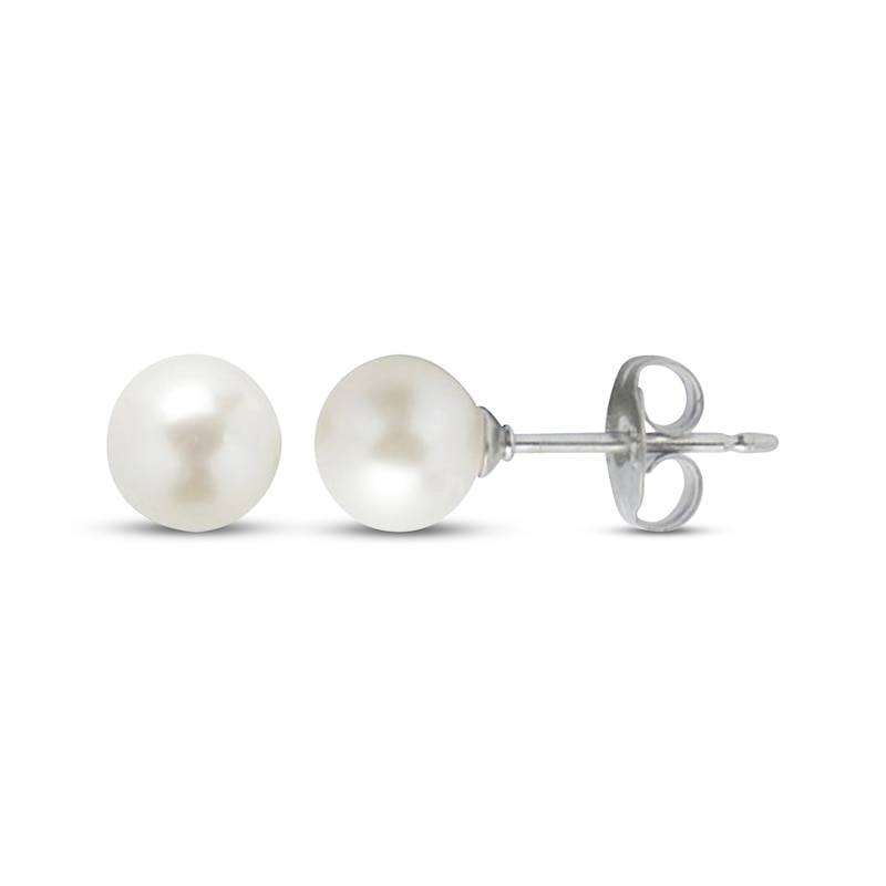 Main Image 3 of Cultured Pearl Dangle Hoop & Stud Earrings Set Sterling Silver