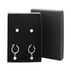 Thumbnail Image 4 of Cultured Pearl Dangle Hoop & Stud Earrings Set Sterling Silver
