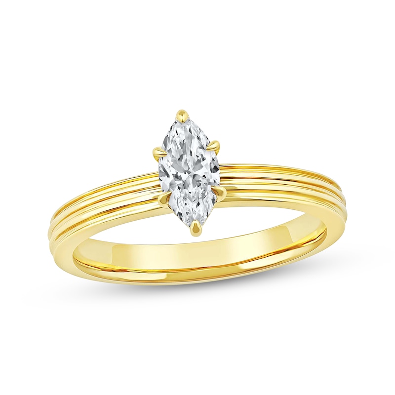 Main Image 1 of Adore Lab-Grown Diamonds Marquise-Cut Solitaire Ring 1/2 ct tw 14K Yellow Gold (F/VS2)