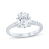 Thumbnail Image 1 of KAY Bow Collection Oval-Cut Lab-Grown Diamond Engagement Ring 2 ct tw 14K White Gold