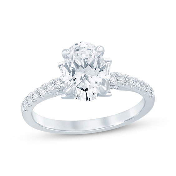 KAY Bow Collection Oval-Cut Lab-Grown Diamond Engagement Ring 2 ct tw 14K White Gold