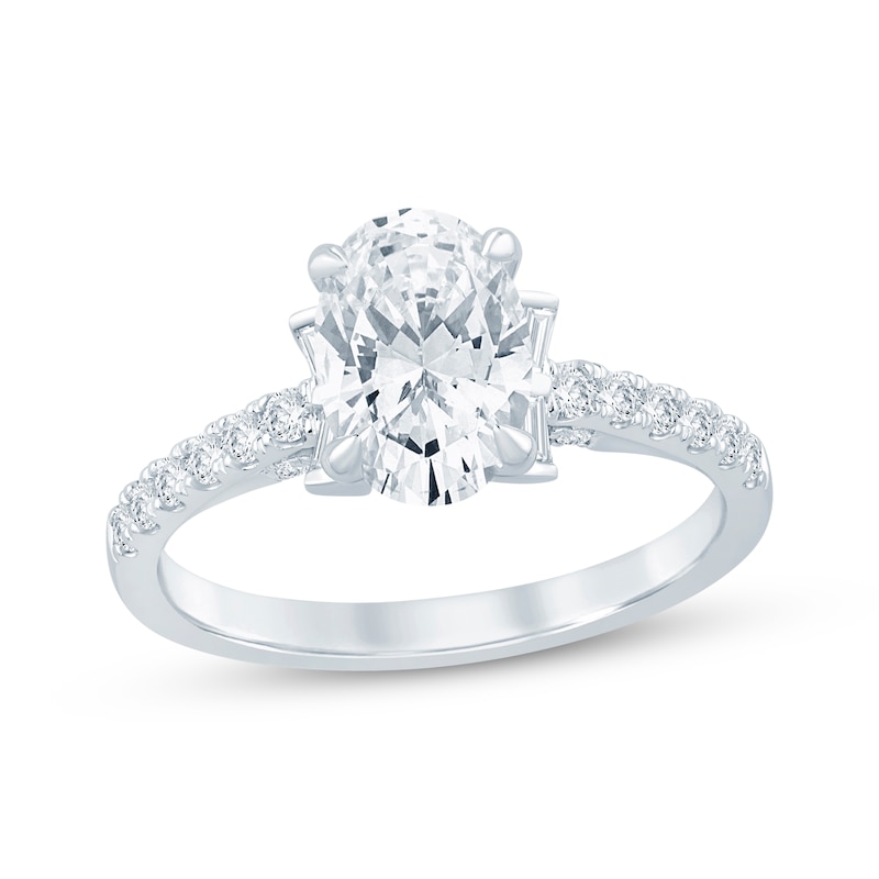 Main Image 1 of KAY Bow Collection Oval-Cut Lab-Grown Diamond Engagement Ring 2 ct tw 14K White Gold