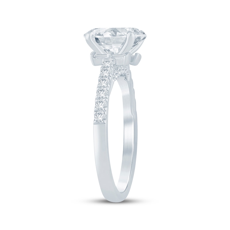 Main Image 2 of KAY Bow Collection Oval-Cut Lab-Grown Diamond Engagement Ring 2 ct tw 14K White Gold