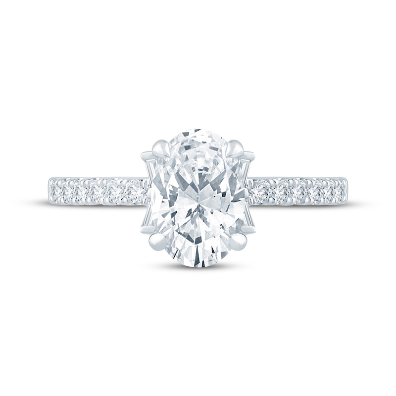 Main Image 3 of KAY Bow Collection Oval-Cut Lab-Grown Diamond Engagement Ring 2 ct tw 14K White Gold