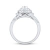 Thumbnail Image 2 of Adore Round-Cut Diamond Oval Double Halo Engagement Ring 1/2 ct tw 10K White Gold