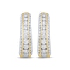 Thumbnail Image 2 of Diamond Three-Row Tapered Hoop Earrings 1 ct tw 10K Yellow Gold