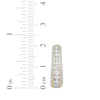 Thumbnail Image 5 of Diamond Three-Row Tapered Hoop Earrings 1 ct tw 10K Yellow Gold