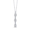 Thumbnail Image 2 of Princess & Round-Cut Multi-Diamond Teardrop Necklace 1/2 ct tw 10K White Gold 18"