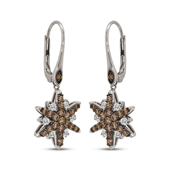 Le Vian Diamond Star Dangle Earrings 1-1/3 ct tw 14K Vanilla Gold