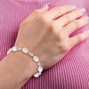 Thumbnail Image 2 of Cultured Pearl Alternating Bracelet Sterling Silver 7.5"