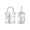 Thumbnail Image 9 of Cushion-Cut White Lab-Created Sapphire Earring Charm & Twist Hoop Earrings Set Sterling Silver