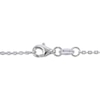 Thumbnail Image 2 of Cultured Pearl Tilted Heart Necklace Sterling Silver 18"