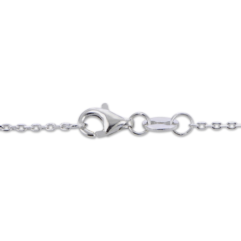 Main Image 2 of Cultured Pearl Tilted Heart Necklace Sterling Silver 18"