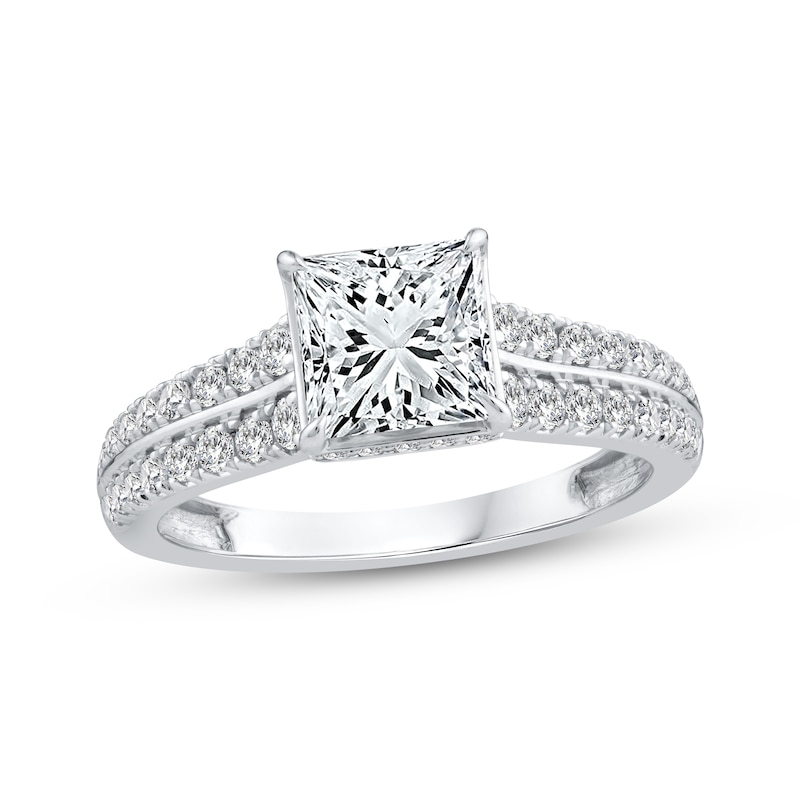Main Image 1 of Adore Lab-Grown Diamonds Princess-Cut Engagement Ring 2 ct tw 14K White Gold