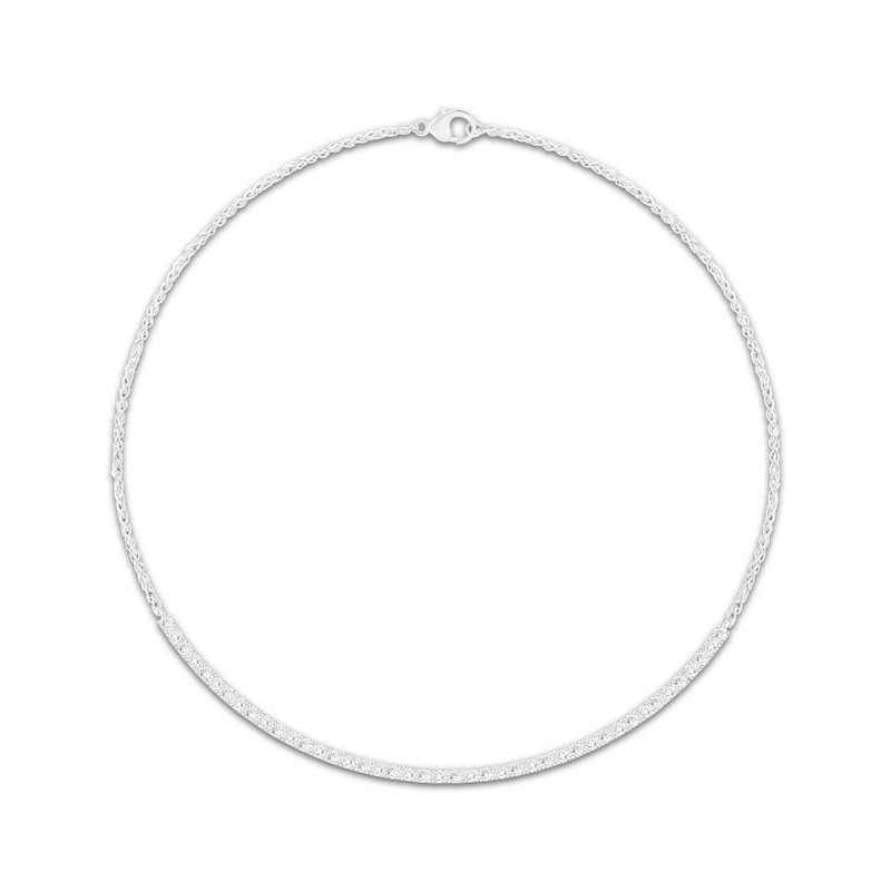 Main Image 1 of KAY Lab-Grown Diamonds Line Necklace 1/2 ct tw Sterling Silver 17"