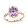 Thumbnail Image 1 of Oval-Cut Light Amethyst & Diamond Ring 1/8 ct tw 10K Rose Gold