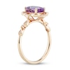 Thumbnail Image 2 of Oval-Cut Light Amethyst & Diamond Ring 1/8 ct tw 10K Rose Gold